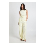 Peached Ruched Sleeveless Trouser Co-Ord- Extra 10% Off, with Code: EXTRA