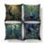 Peacock Cushion Covers, 4 Pack, 45x45cm, Plush, Animal Print