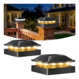 Peasur 4×4 Post Cap Solar Lights 10-Pack Black