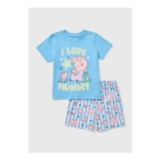 Peppa Pig Boys Blue George I Love Mummy Pyjama Set (1-7yrs)