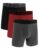 Performance Cotton 6 3-Pack Boxerjock – Black/Red/Grey