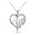 Personalised Mothers Day Necklace, Heart Pendant from Daughter, Cubic Zirconia