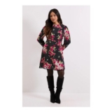 Petite Patchwork Floral Lace Trim Detail Tie Back Printed Mini Dress