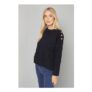 Petite Pointelle Sleeve Button Detail Jumper
