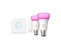 Philips Hue White and Colour Ambiance B22 starter kit with Hue Bridge and Dimmer Switch