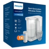 Philips Instant Water Filter Pitcher (3L) – Clean & Great-Tasting Water in Seconds – 1x Taste Filter