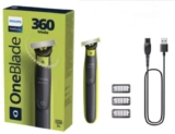 Philips OneBlade 360 Beard Trimmer for Face with 3 click-on stubble combs – Trim, Edge, Shave, QP2724/23 – free click and collect