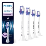 Philips Sonicare S2 Sensitive, Genuine Replacement Toothbrush Heads, White, 4 Pack, HX6054/87