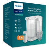 Philips Water Instant Filter Pitcher (3L) 3x Anticalc Filter