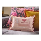 Pink 30 X 40cm Valentines Embroidered Perfect Match Cushion