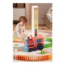 Pink Automatic Domino Train Toy with Light for Children