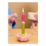 Pink Daffodil Candle Holder