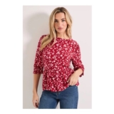 Pink Dorothy Perkins Frill Peplum Hem Printed Blouse