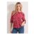 Pink Dorothy Perkins Frill Peplum Hem Printed Blouse