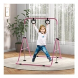 Pink HOMCOM Kids Gymnastics Bar