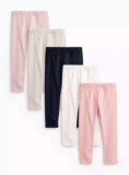 Pink & Neutral Leggings 5 Pack (5 – 12 years)