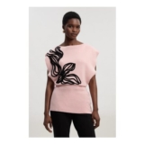 Pink Placed Cornelli Knitted Top