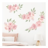 Pink Rose Wall Stickers – Easy to Apply and Remove