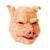 Pink Rubber Latex Horror Pig Mask, Pack of 1