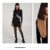 Pink Vanilla Scoop Neck Long Sleeve Shoulder Pad Dress