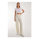 Pink Vanilla Soft Brushed Rib Flares