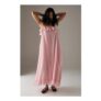 Pink Warehouse Rose Organza Strappy Frill Midi Sundress