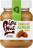 Pip & Nut – Crunchy Almond Butter (6 x 170 g) No Palm Oil, Natural, No Added Sugar, Vegan, Single Origin Hi-Oleic Peanuts