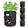 Plant Grow Bags,5 Pack 15 Gallon Plant Grow Bags for Vegetables