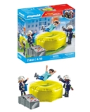 Playmobil 71465 Action Heroes: Firefighters with Air Pillow, with helmets, a megaphone, and a fire extinguisher