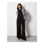 Pleat Detail Wide Leg Drawstring Trousers