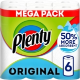 Plenty Kitchen Roll, 6 Rolls, 2-Ply Tissue