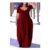 Plus Size Burgundy Short Sleeve Maxi Dress