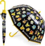 Pokemon Stick Umbrella for Kids Pikachu Folding Dome Umbrella Lightweight Design for School Travel Anime Gifts for Kids