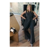 Polished Viscose Sleeveless Tailored Zip Front Top