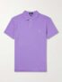 Polo Ralph Lauren Slim-Fit Logo-Embroidered Cotton-Piqué Polo Shirt in Purple, Medium
