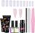 Poly Nail Gel Kit – 10pcs Clear Pink Poly Nail gel Set – 15ml 2 Colors Strengthener Extension Gel With nail Tools – UV Pink poly Builder nailgel Set For Women Beginners DIY