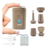 Portable Electric Air Pump with 5 Nozzles, 2-in-1 Inflate/Deflate, LED