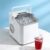 Portable Ice Maker Machine for Countertop, 2 Bullet Ice Sizes in 6-8 Mins, 14KG/24H, Self-Cleaning, with Ice Scoop & Basket, for Home, Kitchen, Office
