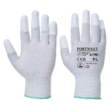 Portwest A198 Antistatic PU Fingertip Glove Grey, Medium