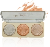 Powder Highlighter Makeup, Blushers for Cheeks Make Up 3 Colors Glitter, Shimmer Versatile Makeup Palette, Long-lasting Bronzer Powder Contour & Blush Palette, Waterproof Baked Powder