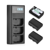 Powerextra 3-Pack LP-E6NH Batteries 2600mAh with USB Charger for Canon