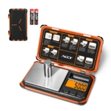 Precision Pocket Scale, 200gx0.01g jewelry gram scale, digital food scale with LCD display, one-click conversion 6 units, mini scale for kitchen/powder/herb/coins(Battery included)