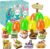 Prefilled Easter Eggs with Building Blocks Toys Inside 9 Pcs Filled Easter Eggs for Egg Hunt Basket Stuffers Party Bag Fillers for Kids Classroom Party Favors Gifts for Boys Girls
