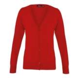Premier Button through Long Sleeve V-Neck Knitted Cardigan