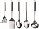 Premier Housewares 804792 Kitchen Set 5 Pieces Cooking Utensils Set Utensil Set Stainless Steel Cooking Kitchen Utensil Set Kitchen Utensils 34×12.2×11.8 cm