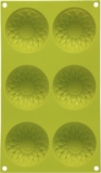 Premier Housewares 804999 6 Sunflower Cake Mould Tray – Lime Green, H3 x W30 x D17cm
