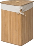 Premier Housewares Kankyo Bamboo Corner Laundry Hamper, Natural