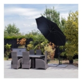 Premium Banana Parasol 2.7m Diameter, Black, Weather Cover