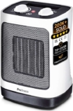 Pro Breeze 2000W Mini Ceramic Fan Heater – 2 Heat Settings & Oscillation Mode with Built-in Overheat and Tip Over Protection,