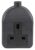 Pro Elec 0138-BK 1-Gang Rubber Trailing Socket, 13A, 250V, Black